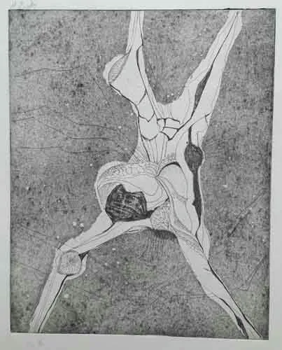 Verspannung mit Aquatinta