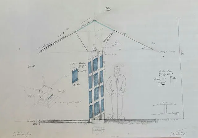 Schirm für Neubau auf dem Gelände der KIT