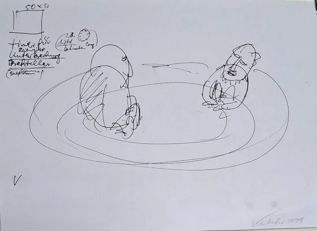 Skizzen zu „Eine Höhle für Platon“ Installation