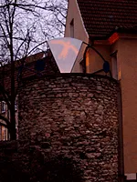 7 Türme 7 Lichter, Lichtszenario Stadtmauer Paderborn